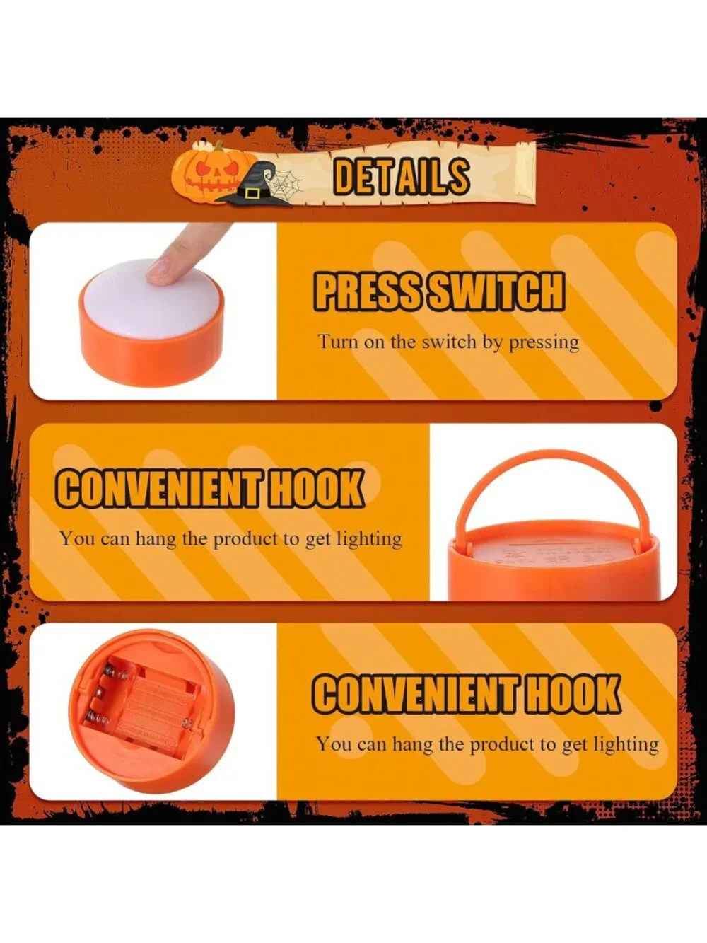 12-Piece Remote-Controlled Pumpkin Lights with Timer - Perfect for Fall Decor